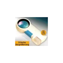 Lupe 5 - 11-fach mit LED-Beleuchtung / LED-Taschenlampe 5-fach