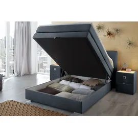 Jockenhöfer Gruppe Boxspringbett »Amelie« mit Bettkasten und Topper, erhältlich in 120 & 140cm Breite blau