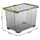 Rotho Evo Total Aufbewahrungsbox 59,0 x 39,5 x 41,2 cm 3-tlg. grau/transparent