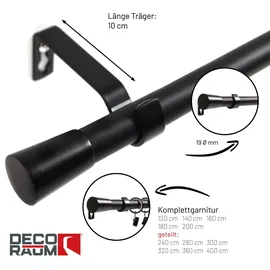 deco-raum Gardinenstange 1-lauf Wandmontage Kegel 320cm