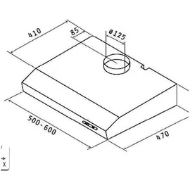 Respekta DH 540 IXL Unterbauhaube 50 cm
