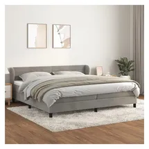 vidaXL Boxspringbett 200 x 200 cm Hellgrau