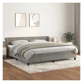vidaXL Boxspringbett 200 x 200 cm Hellgrau