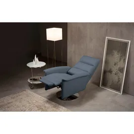 Egoitaliano Sessel »Kelly Designsessel, Clubsessel & Relaxsessel, bequem, zeitlos elegant« drehbar, manuelle Relaxfunktion mit Push-Back-Mechanismus grau
