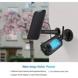 Reolink Überwachungskamera 2K HD inkl. Solarpanel weiß