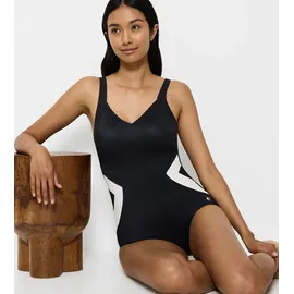 Triumph Badeanzug Damen Schwarz/Weiß 38 Cup C