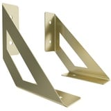 sossai® Wandregalhalter 2er Set Design Regalträger Truss in Gold, 2-tlg. goldfarben 2,1 cm x 12 cm