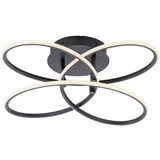 just light. LED Deckenleuchte, schwarz, modernes Design, geschwungene Form, dimmbar