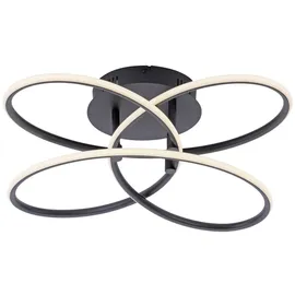 just light. LED Deckenleuchte, schwarz, modernes Design, geschwungene Form, dimmbar