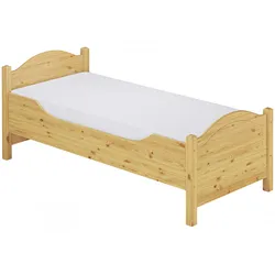 Erst-Holz Seniorenbett extra hoch Rollrost Matratze 100x220 Überlänge Holzbett Einzelbett 60.40-10-220 M