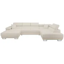 Mirjan24 Wohnlandschaft Ecru, 7-Sitzer, rechts montierbar,Rechteckig, 346x90x203 cm, Wohnzimmer, Sofas & Couches, Wohnlandschaften, Wohnlandschaften in U-Form