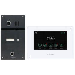1 Familienhaus 4 Draht Fingerprint WLAN Video-Türsprechanlage Full HD 170 Grad Weitwinkelkamera - Anthrazit mit Touchscreen 1x 7 Zoll Monitor Nein