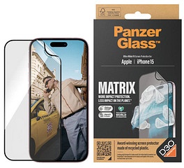 PanzerGlassTM D30 Matrix UWF mit Applikator Display-Schutzfolie für Apple iPhone 15