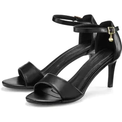 High-Heel-Sandalette LASCANA "Sommerschuh", Damen, Gr. 37, schwarz, Obermaterial: 100% Lederimitat. Futter: 100% Textilmaterial. Decksohle: 100% Lederimitat. Laufsohle: 100% Synthetik, unifarben, feminin, Schuhe High Heel-Sandalette, Sandale, Sandalette, Riemchensandalette VEGAN