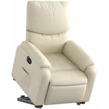 vidaXL Relaxsessel mit Aufstehhilfe Elektrisch Kunstleder 0 x 0 x 0 cm Creme