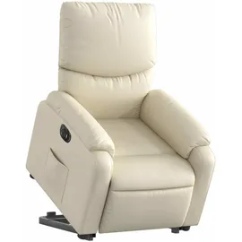 vidaXL Relaxsessel mit Aufstehhilfe Elektrisch Kunstleder 0 x 0 x 0 cm Creme