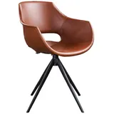 KAWOLA Zaja Kunstleder drehbar vintage cognac
