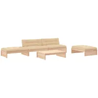 vidaXL 5-tlg Garten-Lounge-Set mit Kissen Massivholz Modell 9