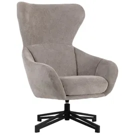 bene living Ohrensessel Marconia Polyester 74 x 109 x 80 cm Grau drehbar