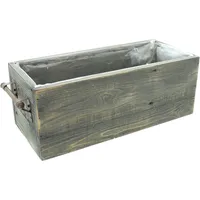 Dekoleidenschaft Pflanzkasten Grey aus recyceltem Holz, grau gekalkt, Pflanzer,