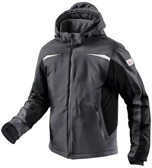 Winter Softshell Jacke 1041 7322, anthrazit/schwarz, Größe XL - schwarz - XL