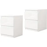 Hti-Living Nachtschrank Kenji 33 x 32 x 41 cm Weiß