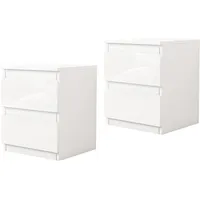 Hti-Living Nachtschrank Kenji 33 x 32 x 41 cm Weiß