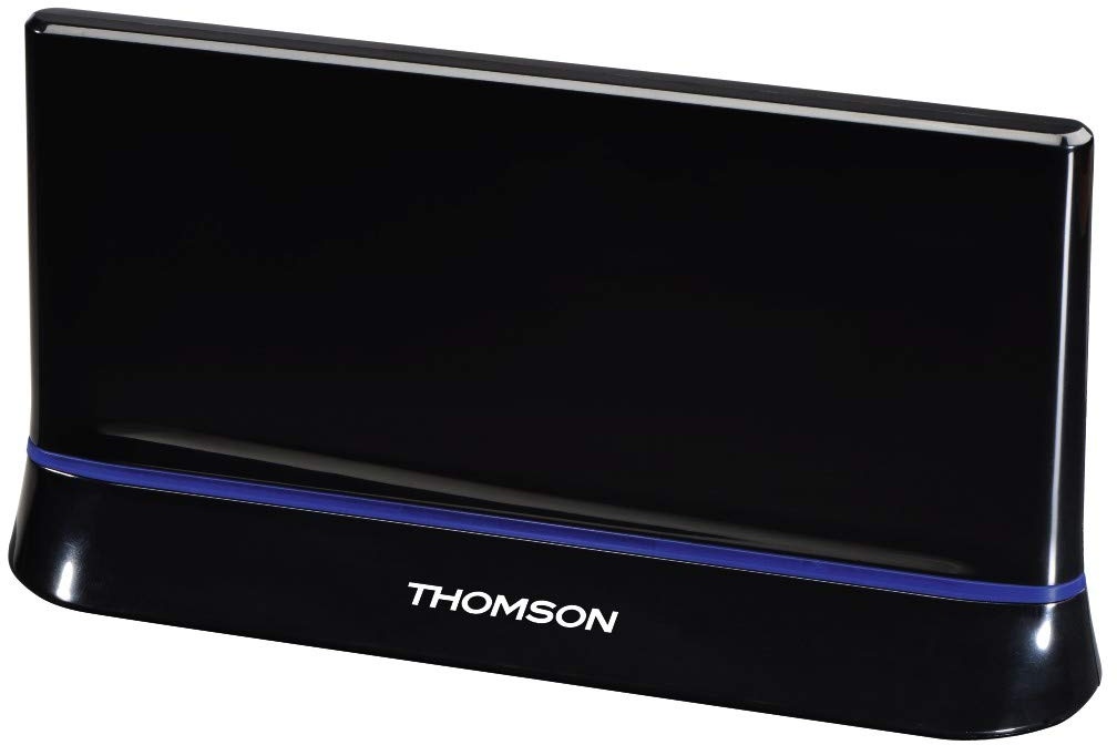 Thomson ANT1538 Zimmer-Antenne (für TV/Radio, HDTV/3D, DVB-T/DVB-T2, aktiv, mit Signalverstärkung, Performance 45)