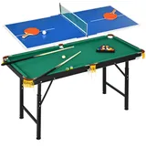 sportnow Multigame Spieletisch mit Tischtennis Billardtisch