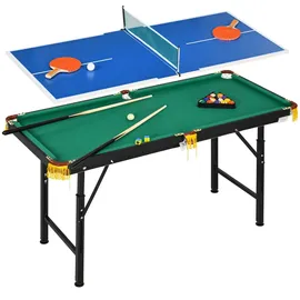 sportnow Multigame Spieletisch mit Tischtennis Billardtisch