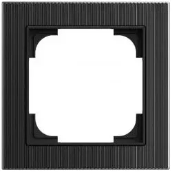 Busch-Jaeger Abdeckrahmen 1-fach, Busch-art linear® (Glas schwarz strukturiert)