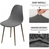 4er-set Stretch-stuhlhussen Im Skandinavischen Stil, Moderne Graue Jacquard-stuhlhussen Für Esszimmer, Wohnzimmer, Küche, Schlafzimmer, Wohnaccessoires