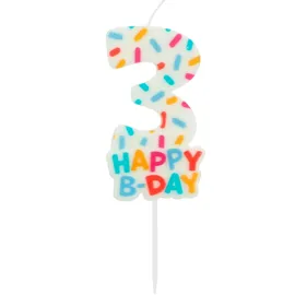 Folat Cozy Sprinkles Kuchen Kerze 7 cm mehrfarbig