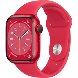 Apple Watch Series 8 GPS + Cellular 41 mm Aluminiumgehäuse (product)red, Sportarmband (product)red