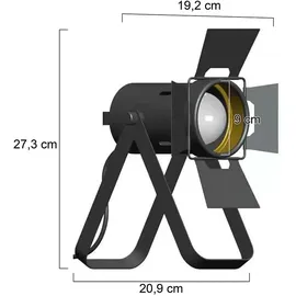 MEXLITE Tischleuchte Scheinwerfer Schwarz