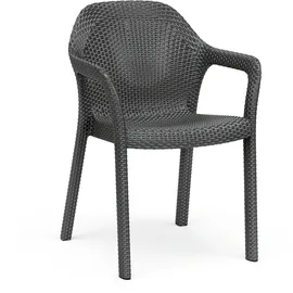 LECHUZA Stapelstuhl 58 x 57 x 84 cm granit