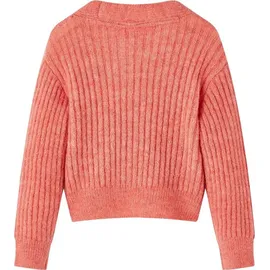 vidaXL Kinder-Strickjacke Mädchen Langarm Pullover Kinderjacke Jacke Mittelrosa 92