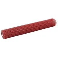 VidaXL Drahtzaun Stahl mit PVC-Beschichtung 25x1 m Rot
