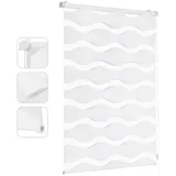 Sekey Doppelrollo Wellen 75 x 130 cm weiß