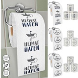 Cepewa Toilettenpapier maritim 12er Set │24 Meter 2-lagig 18gr/qm │ Klopapier 3 Motive WC-Papier