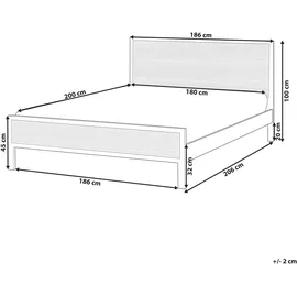 Beliani Bett, Salernas 180 x 200 cm