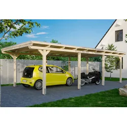 Einzelcarport SKANHOLZ "Emsland", beige (natur), H: 223cm, Carports