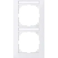 Merten Rahmen 2fach mit Beschriftungsträger, senkrechte Montage,