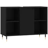 vidaXL Badschrank Schwarz 80x33x60 cm Holzwerkstoff