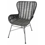 SIT Möbel RATTAN Stuhl Metall/Rattan antikschwarz - Antikschwarz