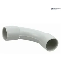 HEITRONIC Bogen 90° zu Installationsrohr EN 16, 2er Pack, grau HEI-43641
