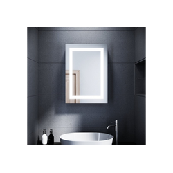 SONNI Spiegelschrank Spiegelschrank Bad 70 × 50 cm Spiegelschrank mit Beschlagfrei Badezimmerspiegelschrank mit Kippschalter silberfarben