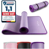 DH FitLife Trainingsmatte Fitnessmatte, Sportmatte 183 * 61 * 1 cm, Gymnastikmatte extra reißfest, Yogamatte rutschfest und dick, Workout Matte (violett)