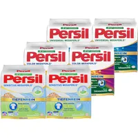 Persil Set 2x Universal & 2x Color & 2x Sensitive Megaperls Tiefenrein 48 Waschladungen (3x 16WL), Voll- und Colorwaschmittel & für Allergiker, sensible Haut, 20 °C bis 95 °C, ECARF-zertifiziert