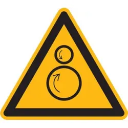 SafetyMarking Warnschild Folie SL 100 mm Warnung vor gegenläufigen Rollen